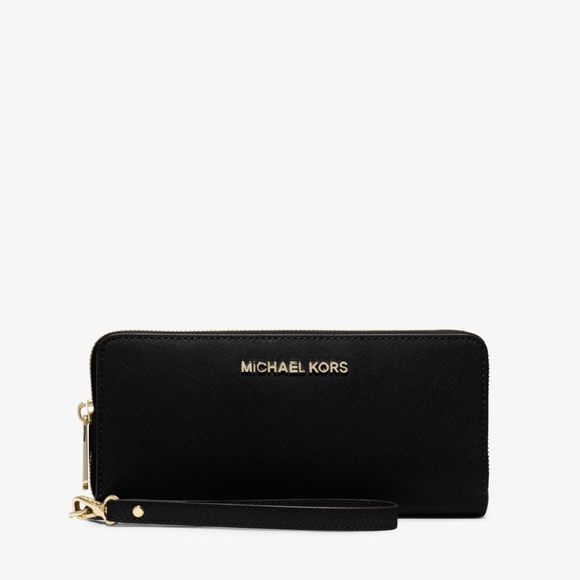 Michael Kors Handbags - Black Michael Kors Mercer Continental Wristlet NEW